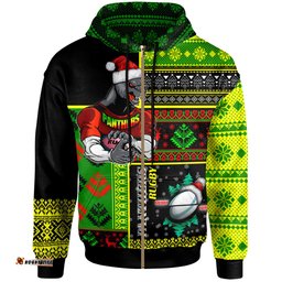 penrith panthers hoodie - custom christmas snowflakes penrith panthers mascot hoodie