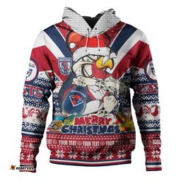 sydney roosters christmas custom hoodie - easts rooster santa aussie big things hoodie