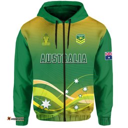 custom text and number australia rugby hoodie champions rlwc kangaroos world cup rugby