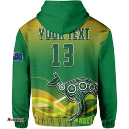 custom text and number australia rugby hoodie champions rlwc kangaroos world cup rugby