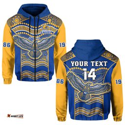 custom text and number eagles football hoodie west coast 1986 aboriginal sporty style
