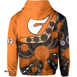 greater western sydney football hoodie giants 2012 boomerang indigenous pattern