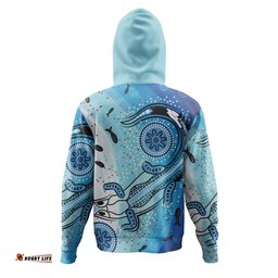 australia dot painting inspired aboriginal hoodie - aboriginal dot art with crocodile hoodie