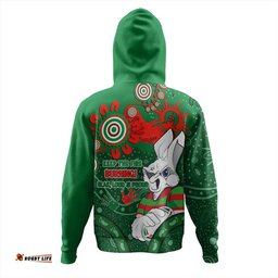 south sydney rabbitohs hoodie aboriginal indigenous naidoc week dreamtime dot painting with flag