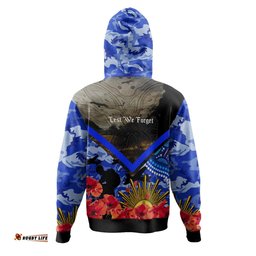 australia custom hoodie - anzac poppy aboriginal inspired hoodie