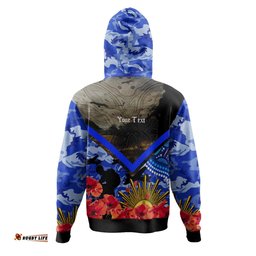 australia custom hoodie - anzac poppy aboriginal inspired hoodie
