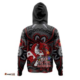 st. george illawarra dragons hoodie aboriginal inspired naidoc week custom for die hard fan supporters
