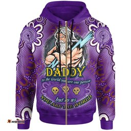 melbourne storm aboriginal inspired hoodie - custom father's day daddy, you are world design hoodie
