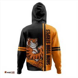 wests tigers hoodie - wests tigers mascot quater style