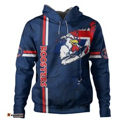 sydney roosters hoodie - happy australia day flag scratch style