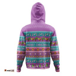 australia christmas custom hoodie - personalised purple summer vibes chrissie present hoodie