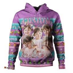 australia christmas custom hoodie - personalised purple summer vibes chrissie present hoodie