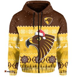 custom personalised hawthorn football hoodie hawks indigenous merry christmas
