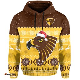 custom personalised hawthorn football hoodie hawks indigenous merry christmas