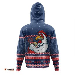sydney roosters christmas custom hoodie - ugly xmas and aboriginal patterns for die hard fan hoodie