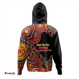 australia hoodie aboriginal indigenous naidoc week keep the fire burning! blak, loud and proud