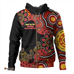 australia hoodie aboriginal indigenous naidoc week keep the fire burning! blak, loud and proud