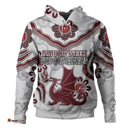 st. george illawarra dragons naidoc hoodie - custom for our elders boomerangs hoodie
