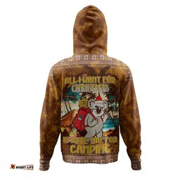 australia camping christmas hoodie - all i want for xmas is more time for camping hoodie