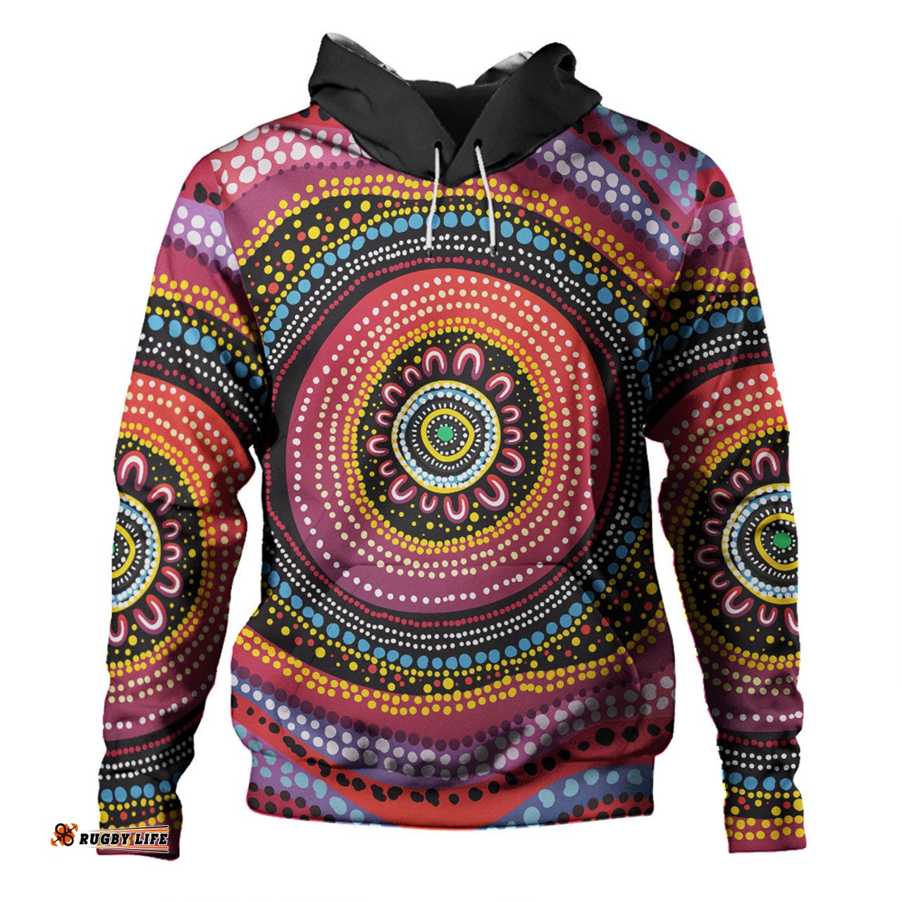 australia aboriginal hoodie - aboriginal showcasing dot art design hoodie