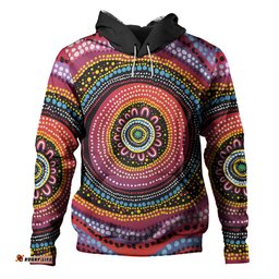 australia aboriginal hoodie - aboriginal showcasing dot art design hoodie