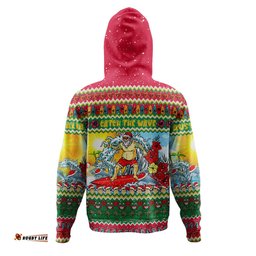 australia christmas custom hoodie - surfing santa hoodie