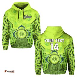 custom text and number thunder cricket hoodie sydney indigenous artsy