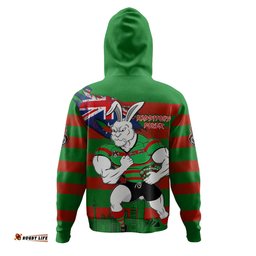 south sydney rabbitohs hoodie custom for die hard fan australia flag scratch style