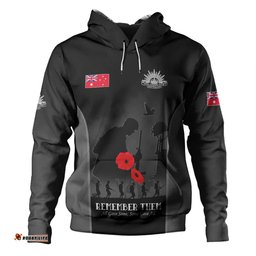 australia hoodie - anzac day australian red ensign remember them