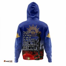 australia anzac day hoodie - anzac lest we forget poppy flag hoodie