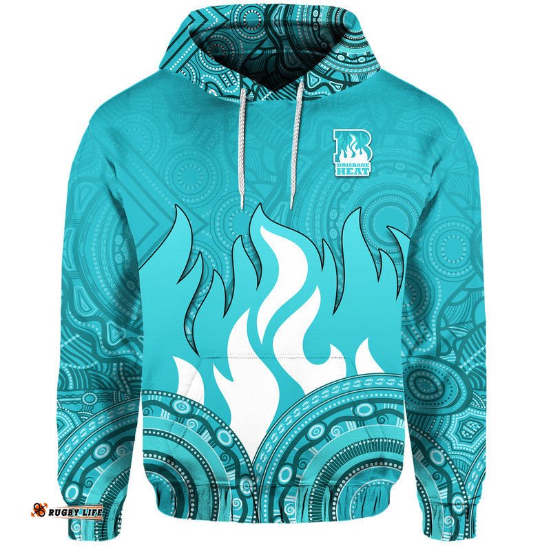 brisbane heat indigenous aboriginal arts zip up and pullover hoodie