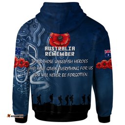 australia anzac hoodie australia remember with aboriginal inspired patterns hoodie