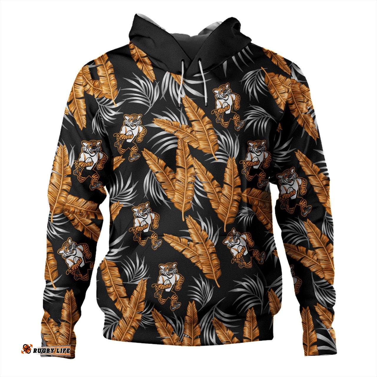 wests tigers custom hoodie - tropical patterns wests tigers hoodie