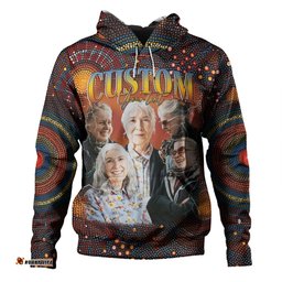 australia christmas custom hoodie - personalised aboriginal inspired patterns hoodie