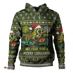 australia christmas fishing custom hoodie - we fish you a merry christmas hoodie