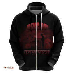 australia anzac hoodie lest we forget 2d style red