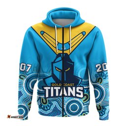 titans rugby hoodie gold coast 2007 aboriginal art