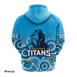 titans rugby hoodie gold coast 2007 aboriginal art