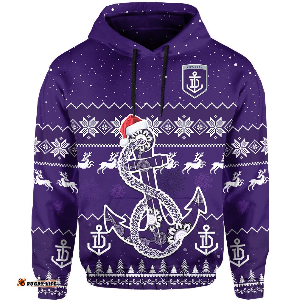 custom personalised dockers football hoodie freo indigenous merry christmas