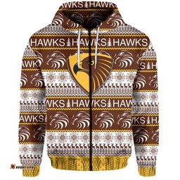 australian football league christmas hawks sweatshirt