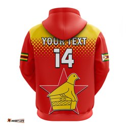 custom text and number zimbabwe cricket hoodie the chevrons odi style