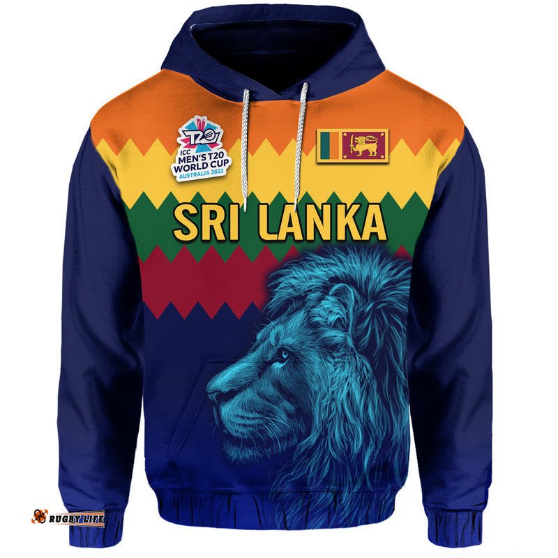 custom personalised sri lanka the lions cricket mens t20 world cup zip up and pullover hoodie