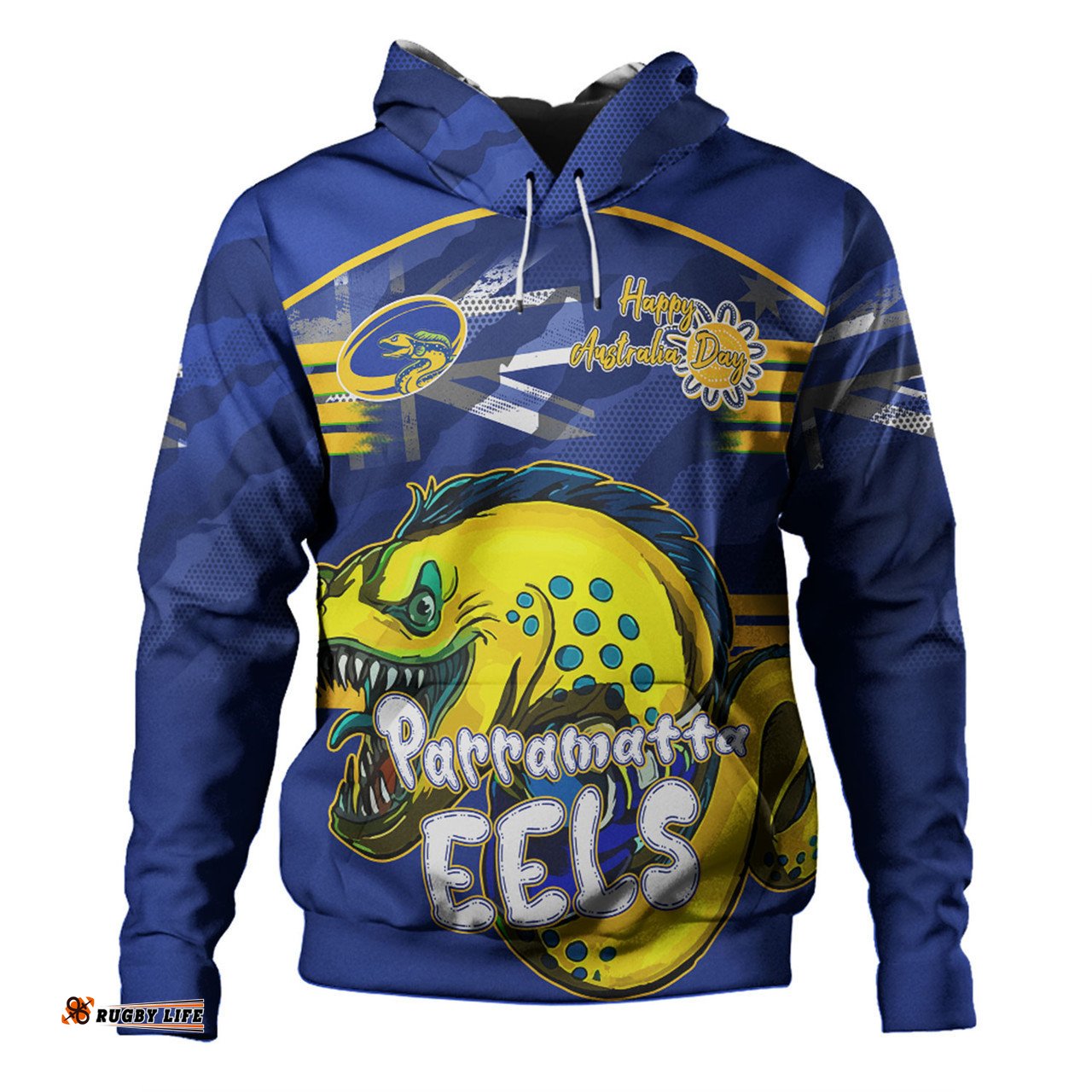 parramatta eels hoodie - happy australia day we are one and free