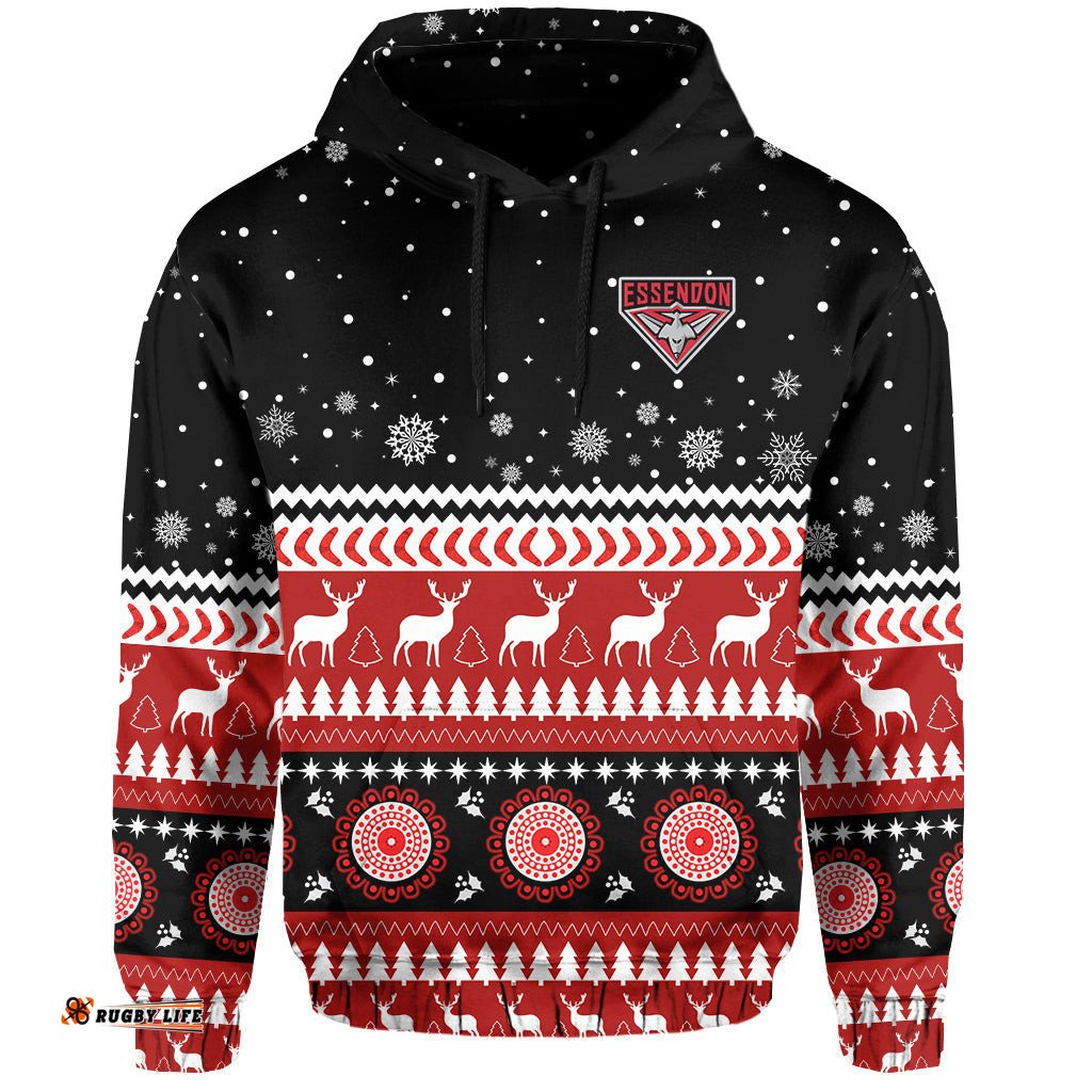 custom personalised bombers football hoodie christmas essendon