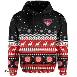 custom personalised bombers football hoodie christmas essendon