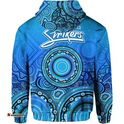 adelaide strikers indigenous aboriginal arts zip up and pullover hoodie