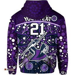 custom personalised storm rugby zip up and pullover hoodie melbourne boomerang indigenous dots