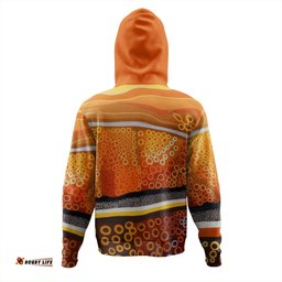 australia aboriginal hoodie - abstract theme of australian indigenous aboriginal art hoodie