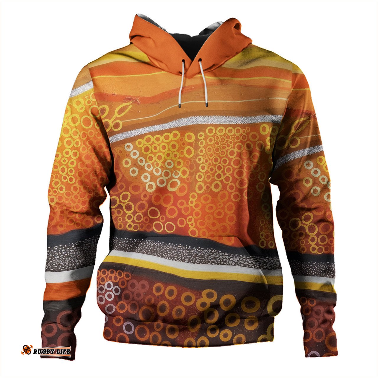 australia aboriginal hoodie - abstract theme of australian indigenous aboriginal art hoodie