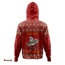 australia christmas fishing custom hoodie - all i want for christmas is a big bass hoodie